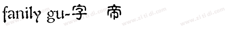 fanily gu字体转换